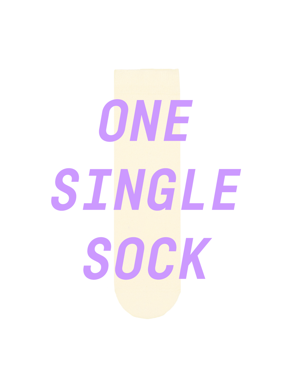 One Single Sock Ecru