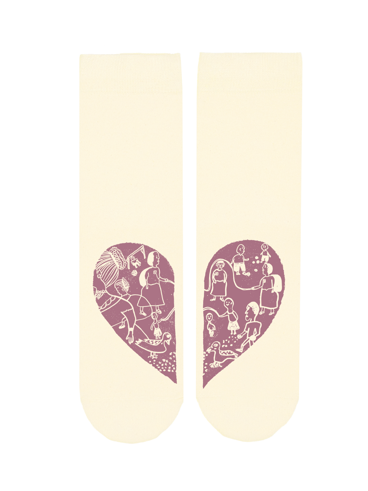 Yhdessä sukkapari (malva)